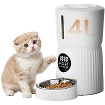Amazon | Surfola 自動給餌器 猫 犬 うさぎ タイマー式 [Wi-Fi/スマホ